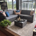 SOFA EN L GRIS CON MESA DE CENTRO HAI11C101A-L-GREY