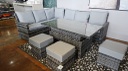 SOFA EN L CON MESA AJUSTABLE 3 OTO CAFE OSCURO  HAI12C053A-W-RS-3D-KD