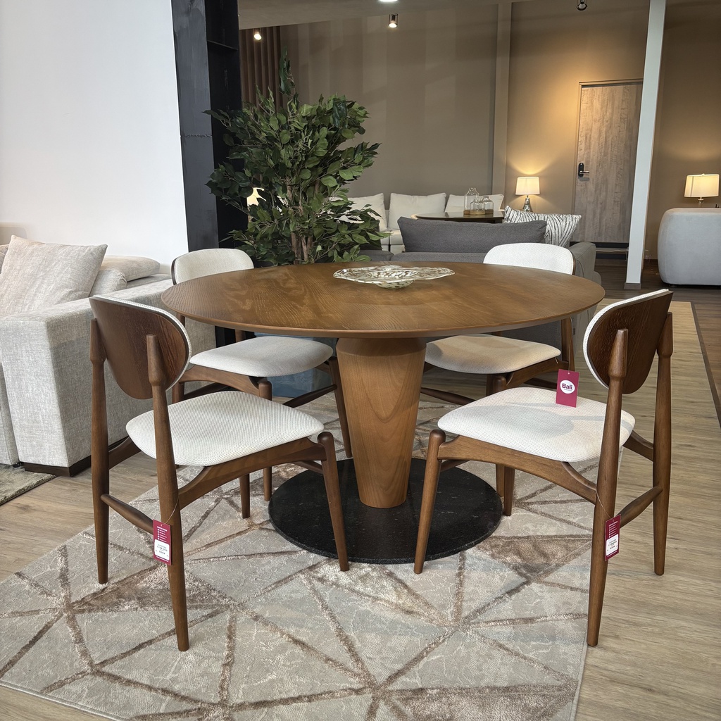 MESA COMEDOR LENA COLOR ALMENDRA Ø137X77 SULMSA1376 