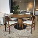MESA COMEDOR LENA COLOR ALMENDRA Ø137X77 SULMSA1376 