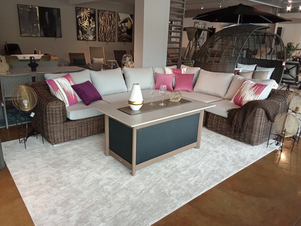 SOFA SECCIONAL EN L MAVIS CAFE CLARO ARTA1122A2