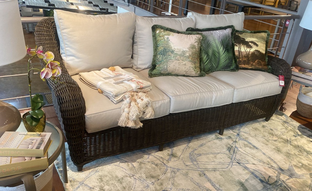 SOFA TRIPLE SEAPORT FIBRA CAFÉ COJIN BEIGE HAI20C195A-3D-YH5516