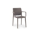 SILLA FAME-K CON BRAZOS TAUPE