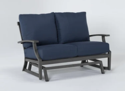 [BL7168] SOFA DOBLE MARTINIQUE GRIS COJIN AZUL HAI16C067A-D