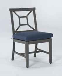 [BL7160] SILLA COMEDOR MARTINIQUE GRIS COJIN AZUL HAI16C65A-D