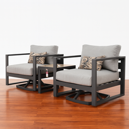 [BL7191] SET 2 MECEDORAS RAVELO MESA LATERAL GRIS